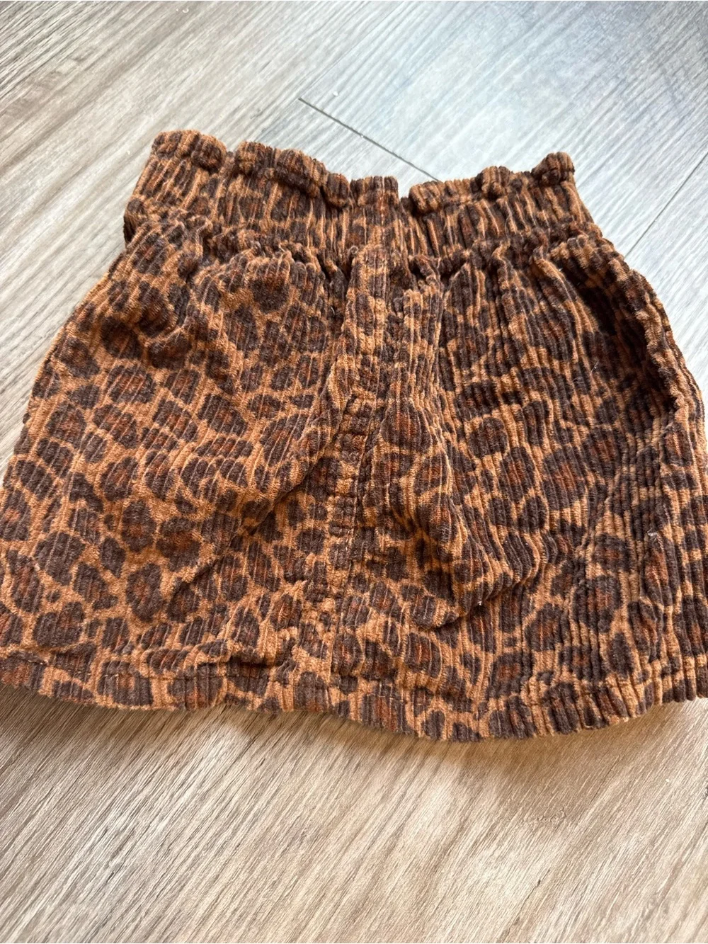 Old Navy Leopard Print Paperbag Pull-On Skirt 18-24 Months